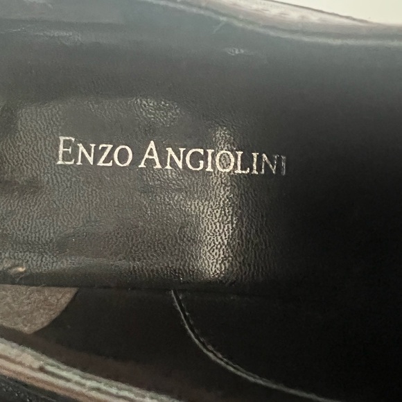 Enzo Angiolini Ea Flexo Leather Lace Up Block Heel Shies Sz8.5 Brown Academia - Picture 5 of 15